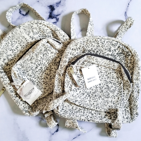 NWT Handmade Boho Backpack in Dark Grey - Picture 4 of 13